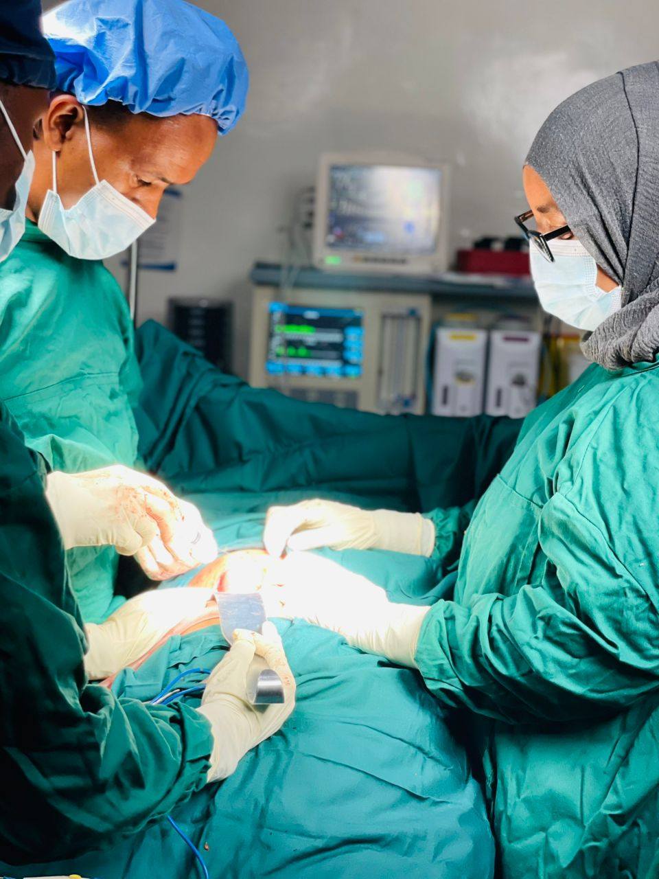 Modern hospital facility with compassionate medical staff providing care